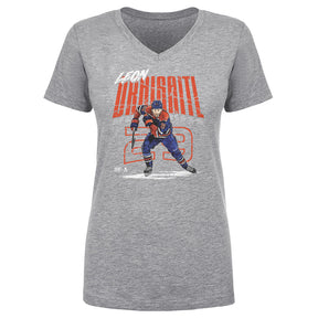 Leon Draisaitl Women's V-Neck T-Shirt | 500 LEVEL