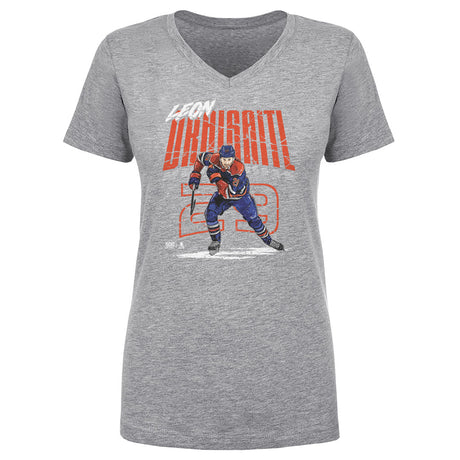 Leon Draisaitl Women's V-Neck T-Shirt | 500 LEVEL