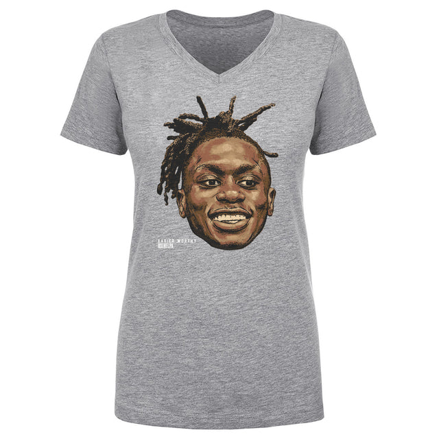 Xavier Worthy Women's V-Neck T-Shirt | 500 LEVEL