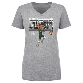 Giannis Antetokounmpo Women's V-Neck T-Shirt | 500 LEVEL