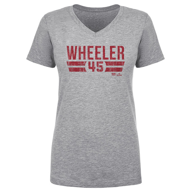Zack Wheeler Women's V-Neck T-Shirt | 500 LEVEL