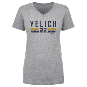 Christian Yelich Women's V-Neck T-Shirt | 500 LEVEL