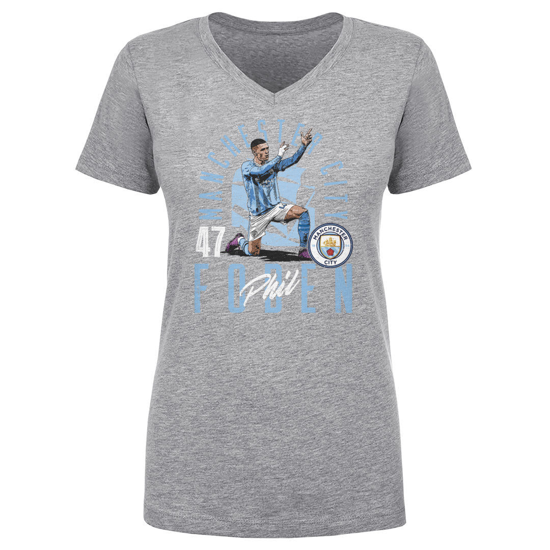Phil Foden Women's V-Neck T-Shirt | 500 LEVEL