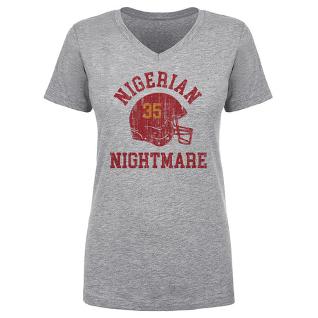 Christian Okoye Women's V-Neck T-Shirt | 500 LEVEL