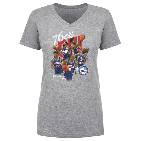 Philadelphia 76ers Women's V-Neck T-Shirt | 500 LEVEL