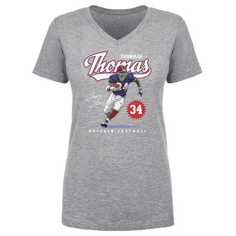 Thurman Thomas Women's V-Neck T-Shirt | 500 LEVEL