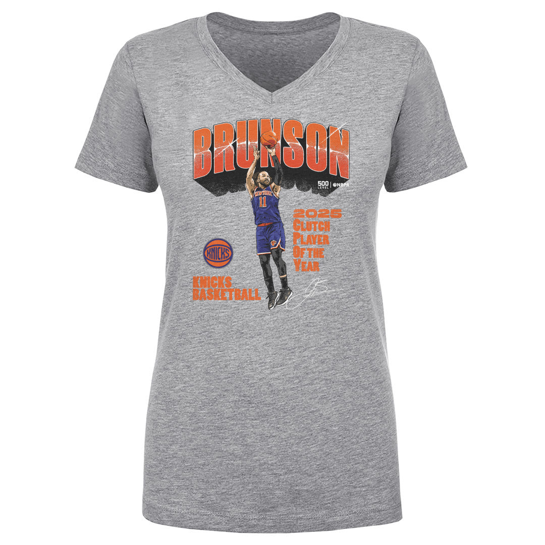 Jalen Brunson Women's V-Neck T-Shirt | 500 LEVEL