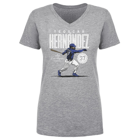 Teoscar Hernandez Women's V-Neck T-Shirt | 500 LEVEL
