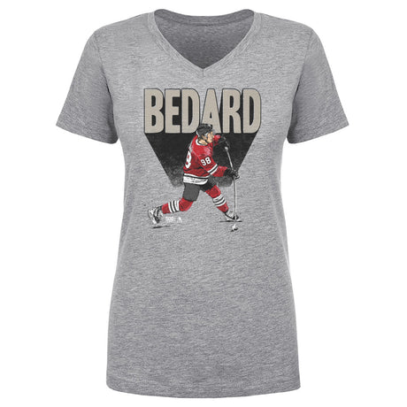 Connor Bedard Women's V-Neck T-Shirt | 500 LEVEL