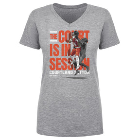 Courtland Sutton Women's V-Neck T-Shirt | 500 LEVEL