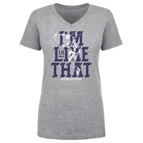 Justin Jefferson Women's V-Neck T-Shirt | 500 LEVEL