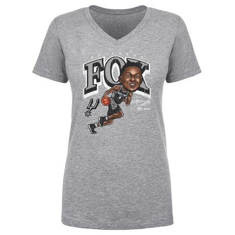 De'Aaron Fox Women's V-Neck T-Shirt | 500 LEVEL