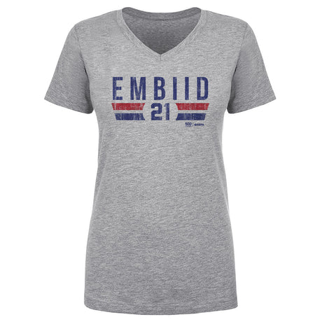 Joel Embiid Women's V-Neck T-Shirt | 500 LEVEL