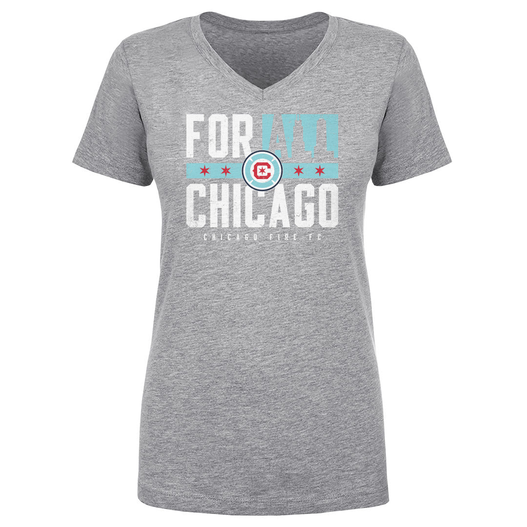 Chicago Fire FC Women's V-Neck T-Shirt | 500 LEVEL