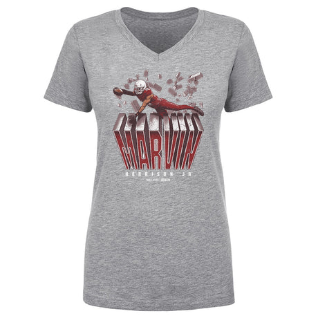 Marvin Harrison Jr. Women's V-Neck T-Shirt | 500 LEVEL