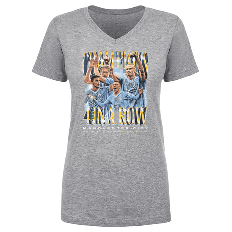 Manchester City Women's V-Neck T-Shirt | 500 LEVEL