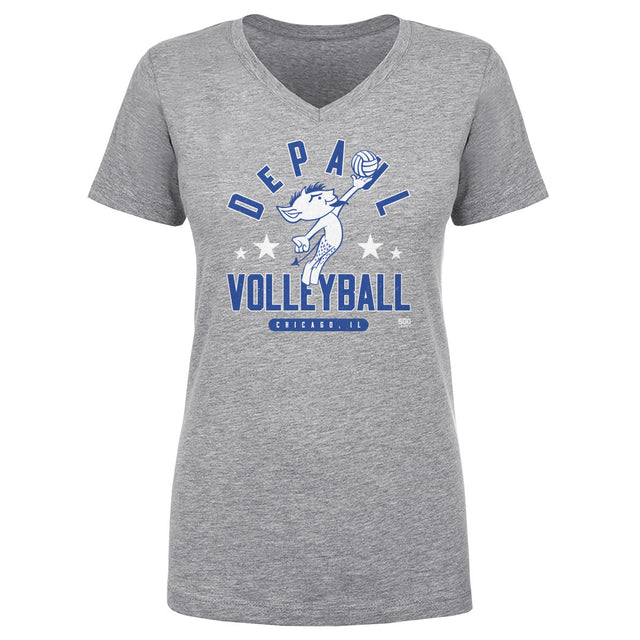 DePaul Blue Demons Women's V-Neck T-Shirt | 500 LEVEL
