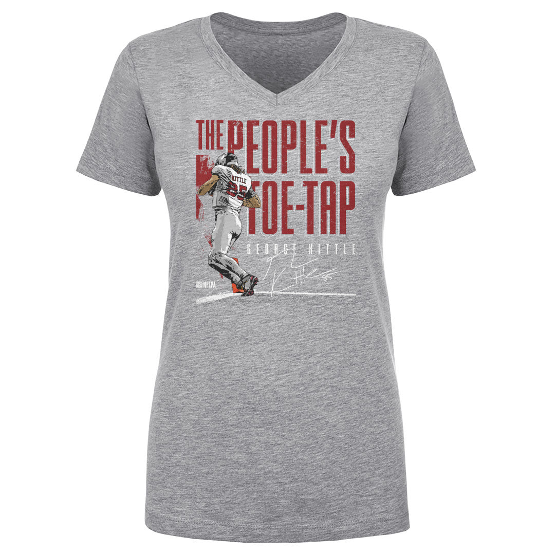George Kittle Women's V-Neck T-Shirt | 500 LEVEL