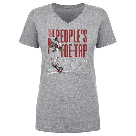 George Kittle Women's V-Neck T-Shirt | 500 LEVEL