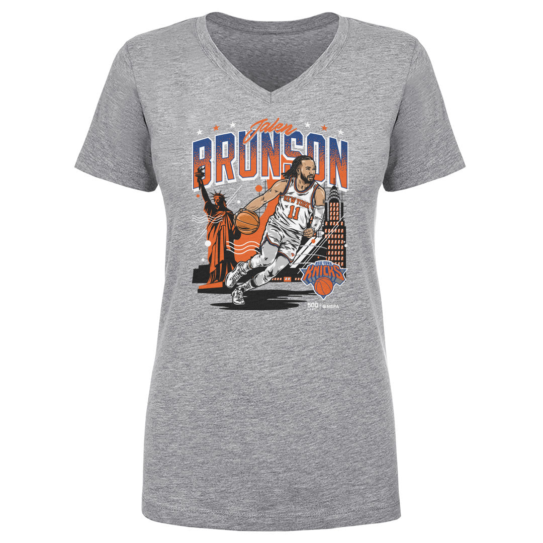 Jalen Brunson Women's V-Neck T-Shirt | 500 LEVEL