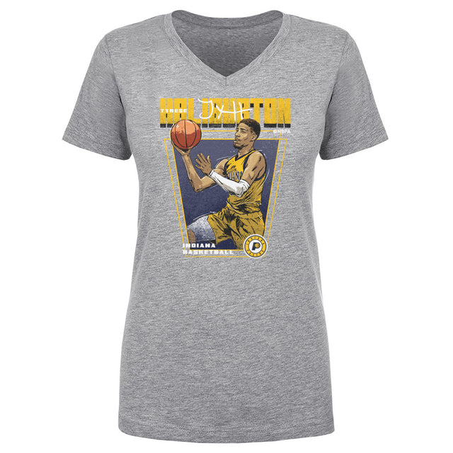 Tyrese Haliburton Women's V-Neck T-Shirt | 500 LEVEL