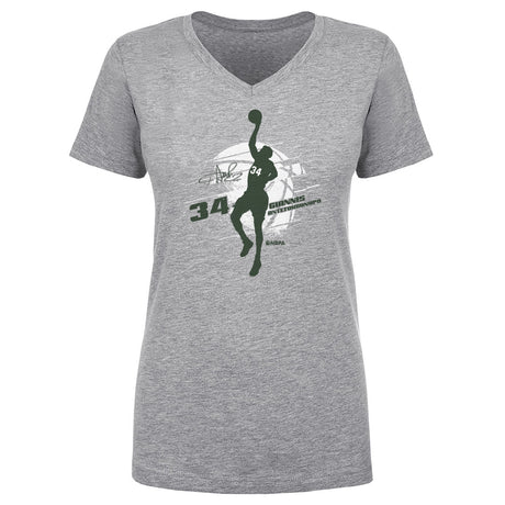 Giannis Antetokounmpo Women's V-Neck T-Shirt | 500 LEVEL