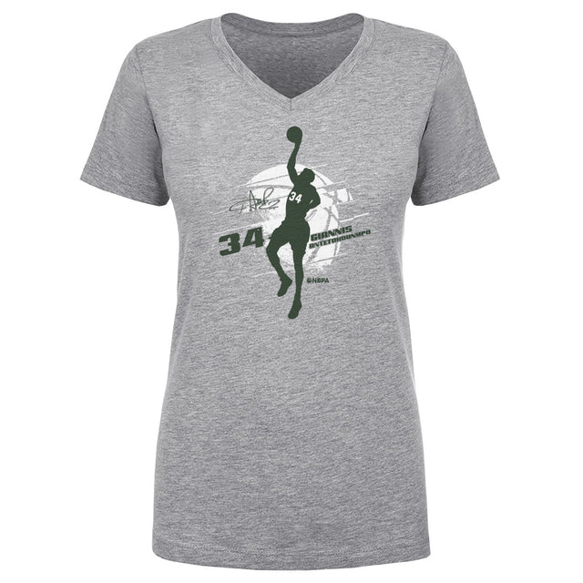 Giannis Antetokounmpo Women's V-Neck T-Shirt | 500 LEVEL