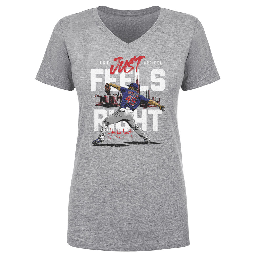 Jake Arrieta Women's V-Neck T-Shirt | 500 LEVEL