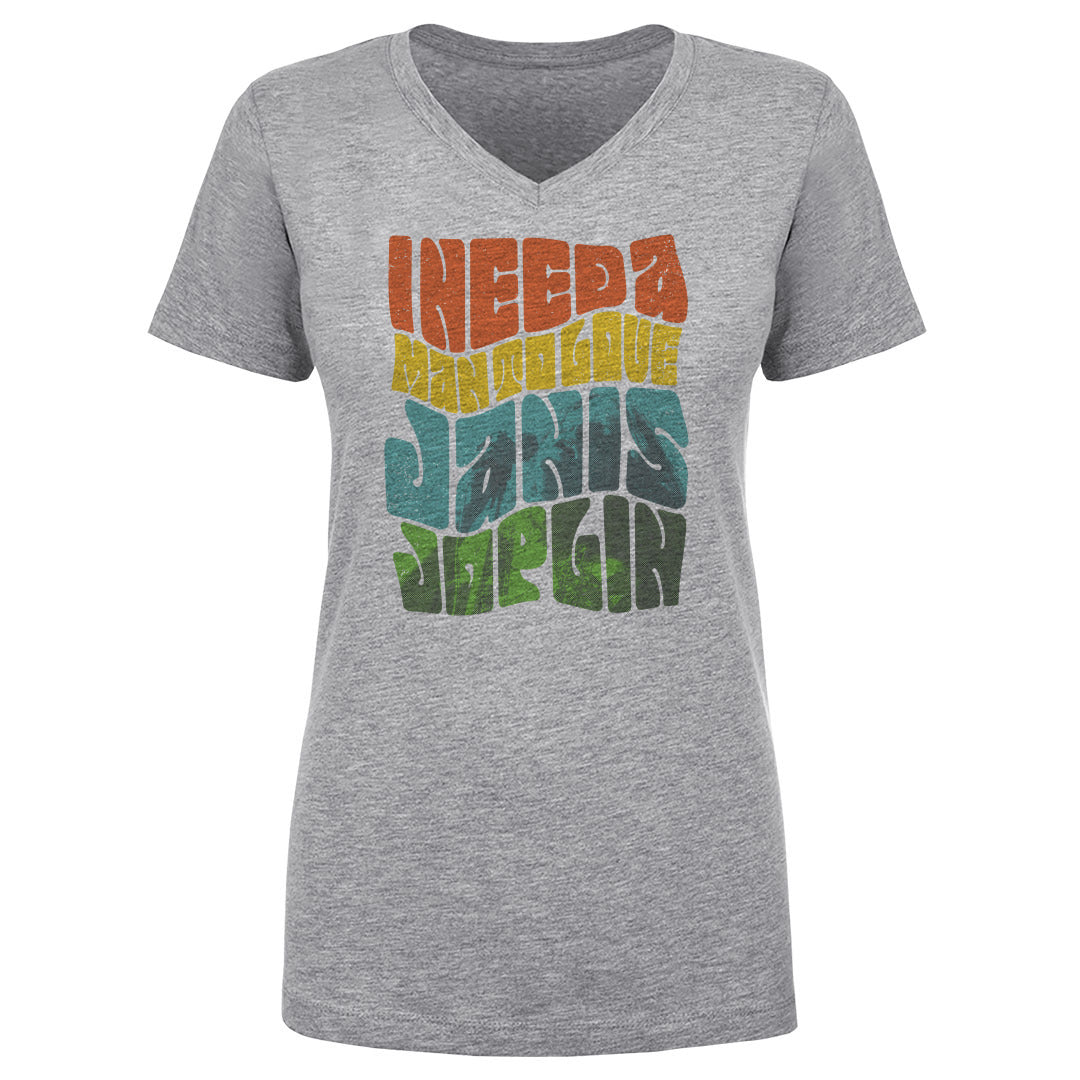 Janis Joplin Women's V-Neck T-Shirt | 500 LEVEL