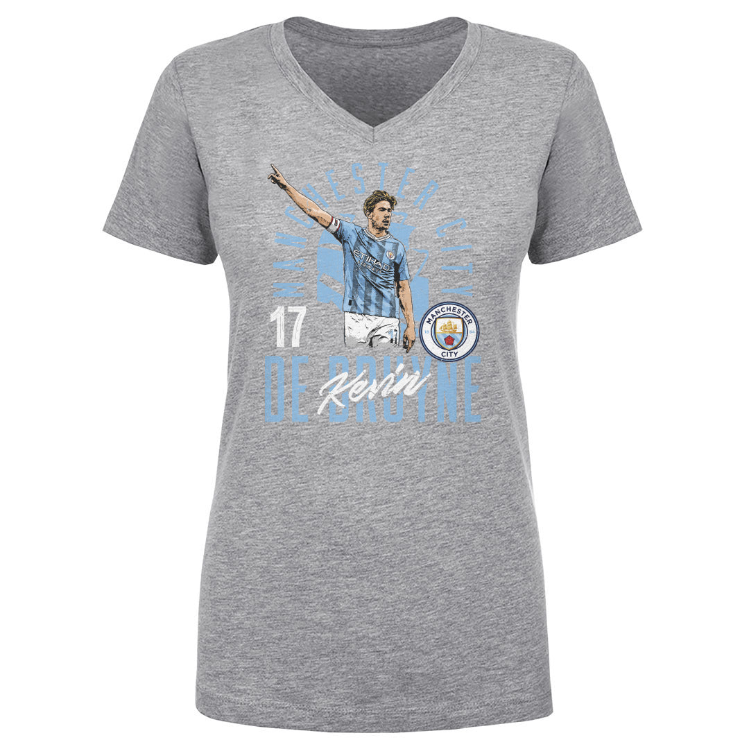 Kevin De Bruyne Women's V-Neck T-Shirt | 500 LEVEL