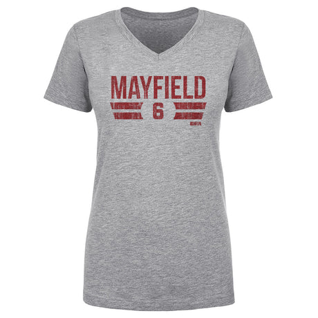 Baker Mayfield Women's V-Neck T-Shirt | 500 LEVEL