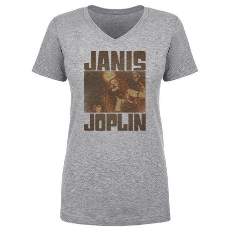 Janis Joplin Women's V-Neck T-Shirt | 500 LEVEL