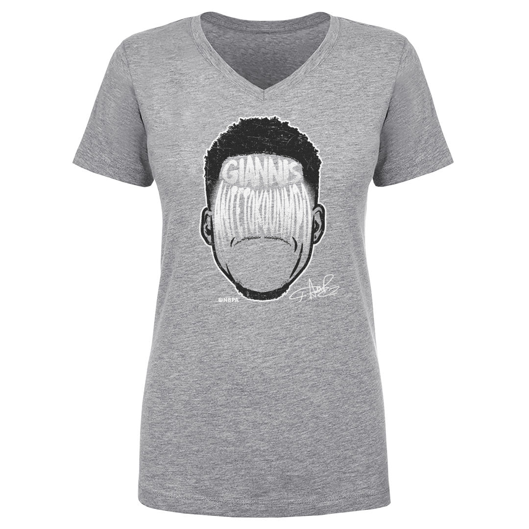 Giannis Antetokounmpo Women's V-Neck T-Shirt | 500 LEVEL