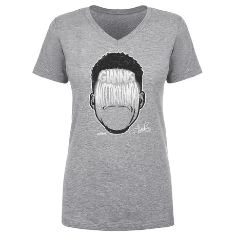 Giannis Antetokounmpo Women's V-Neck T-Shirt | 500 LEVEL
