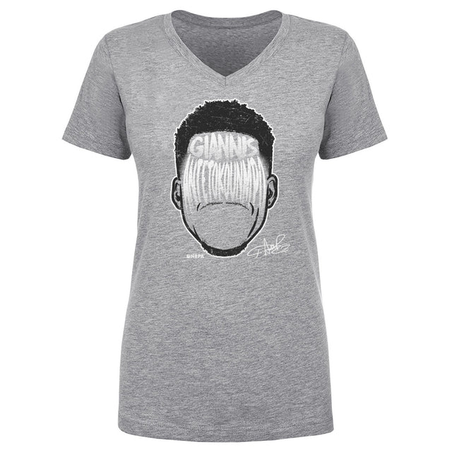 Giannis Antetokounmpo Women's V-Neck T-Shirt | 500 LEVEL