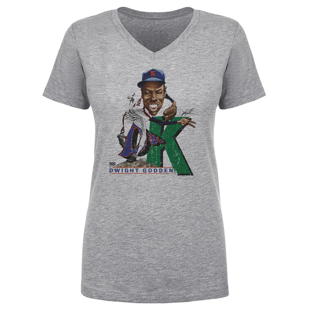 Dwight Gooden Women's V-Neck T-Shirt | 500 LEVEL