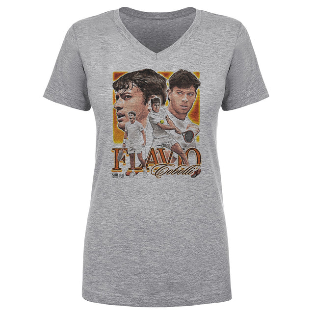 Flavio Cobolli Women's V-Neck T-Shirt | 500 LEVEL