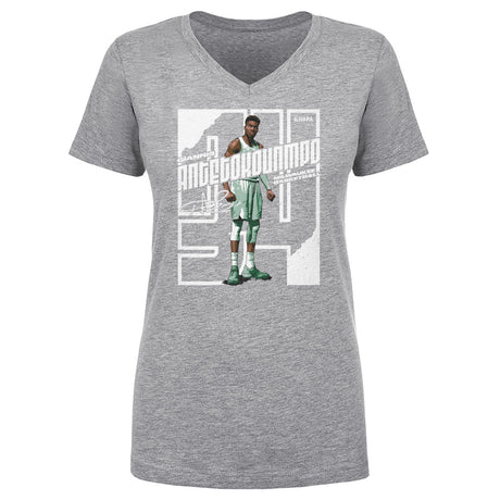Giannis Antetokounmpo Women's V-Neck T-Shirt | 500 LEVEL