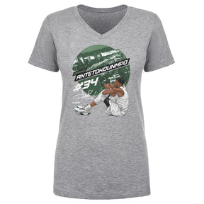 Giannis Antetokounmpo Women's V-Neck T-Shirt | 500 LEVEL