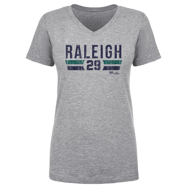 Cal Raleigh Women's V-Neck T-Shirt | 500 LEVEL
