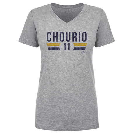 Jackson Chourio Women's V-Neck T-Shirt | 500 LEVEL