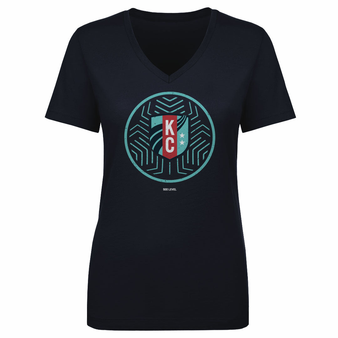 Kansas City Current Women's V-Neck T-Shirt | 500 LEVEL