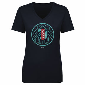 Kansas City Current Women's V-Neck T-Shirt | 500 LEVEL