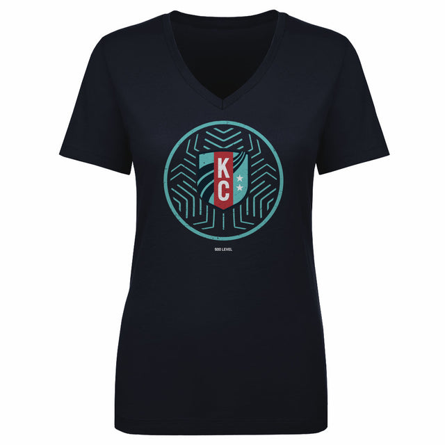 Kansas City Current Women's V-Neck T-Shirt | 500 LEVEL