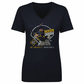 Jackson Chourio Women's V-Neck T-Shirt | 500 LEVEL