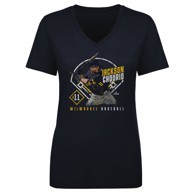 Jackson Chourio Women's V-Neck T-Shirt | 500 LEVEL