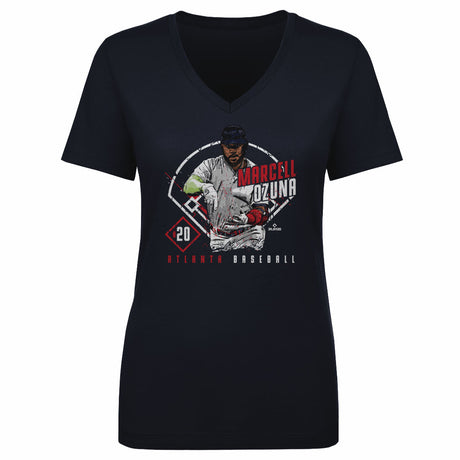 Marcell Ozuna Women's V-Neck T-Shirt | 500 LEVEL