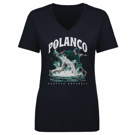 Jorge Polanco Women's V-Neck T-Shirt | 500 LEVEL