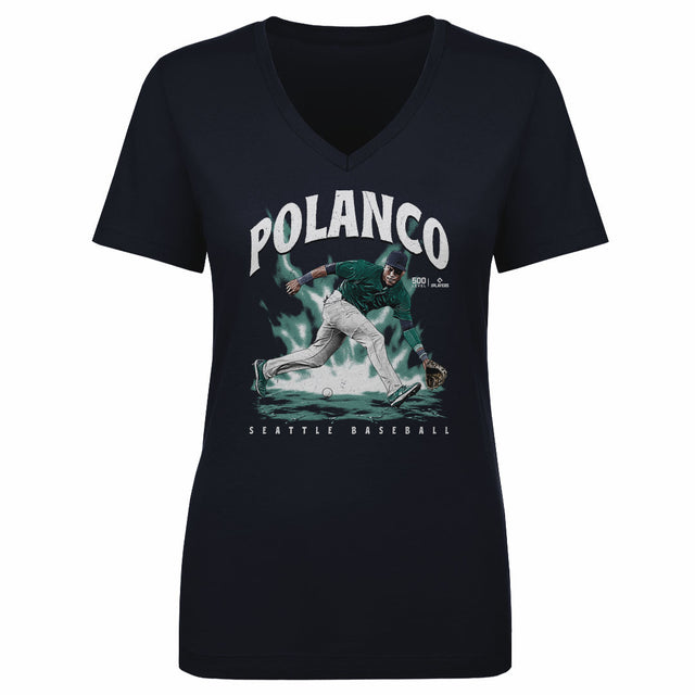 Jorge Polanco Women's V-Neck T-Shirt | 500 LEVEL