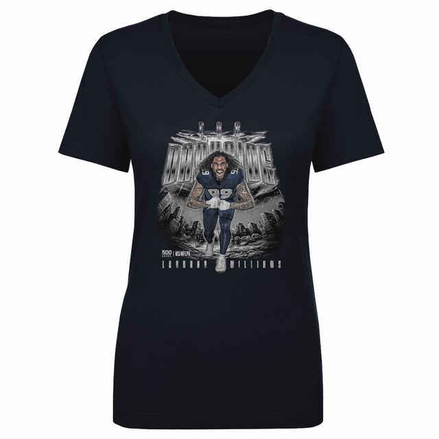 Leonard Williams Women's V-Neck T-Shirt | 500 LEVEL